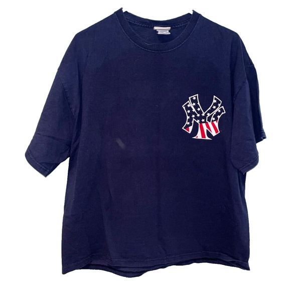 New York Yankees Mark Teixeira Majestic July 4th Red/White/Blue Shirt Sz. XL - Picture 2 of 7